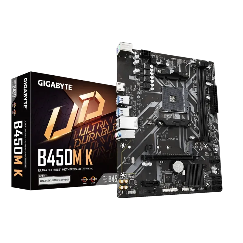 GIGABYTE B450M K AMD AM4 Micro ATX Motherboard