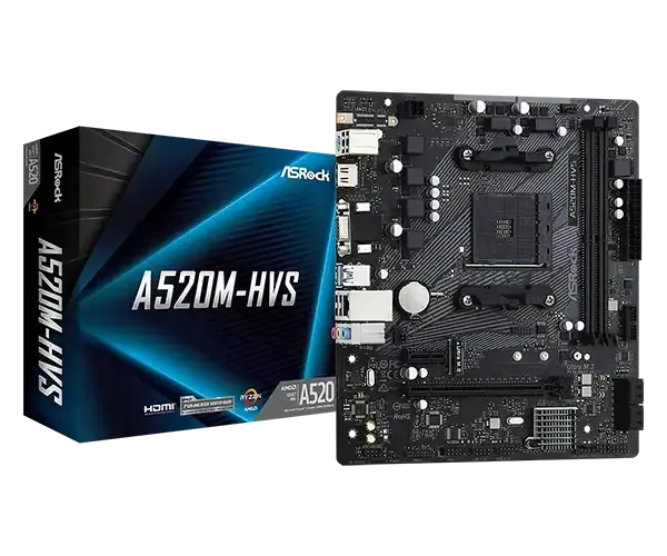 ASRock A520M-HVS AMD AM4 Micro ATX Motherboard