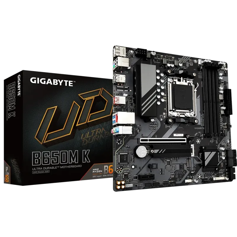 GIGABYTE B650M K AMD AM5 Micro-ATX Motherboard