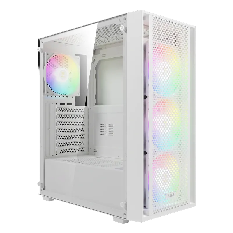 Gamdias AURA GC2 ELITE WH Perforated RGB Mid-Tower Casing