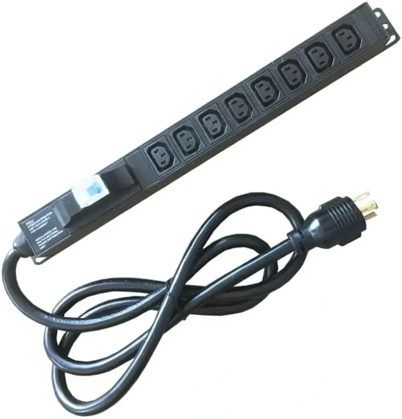 DateUp 8 Port PDU With 2 Meter Cable for Server Rack