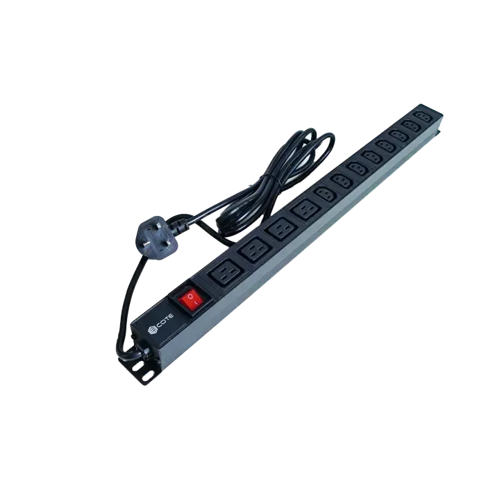 COTE CPDU-1U-12(8-C13+4-C19)-16AMP 1U 12 Port Back-to-Back PDU
