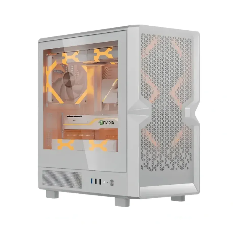 Golden Field H01 M-ATX Mini Tower Gaming Casing White