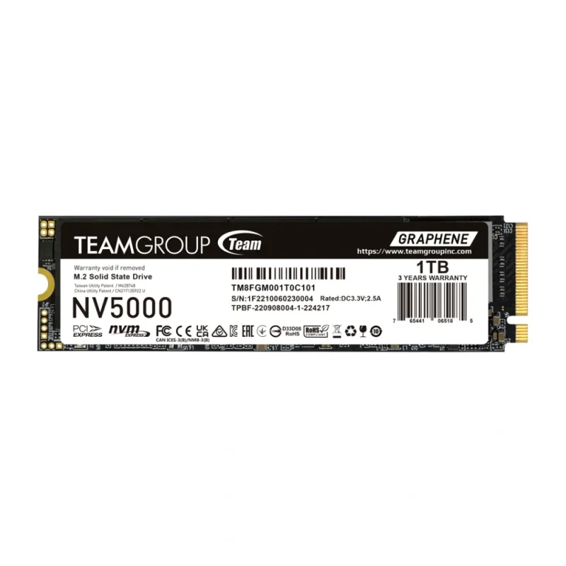 TEAM NV5000 1TB M.2 PCIe Gen4 x4 NVMe SSD