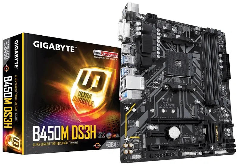 Gigabyte B450M DS3H AM4 AMD Micro ATX Motherboard